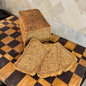 Dark Rye Sourdough Tin Loaf