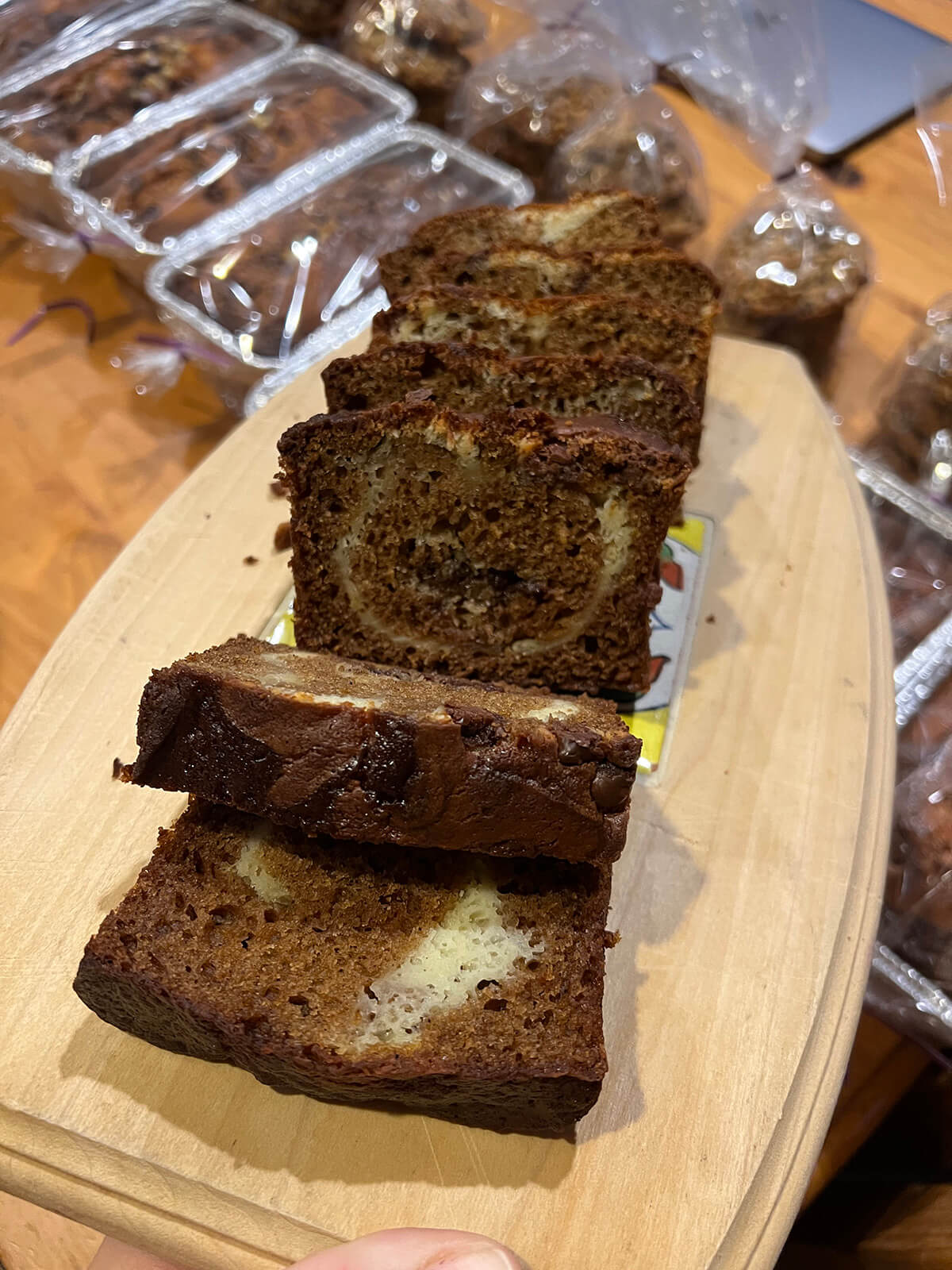Pumpkin Sweet Bread with Cream Cheese Swirl