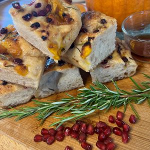Pumpkin, Pomegranate Rosemary Focaccia